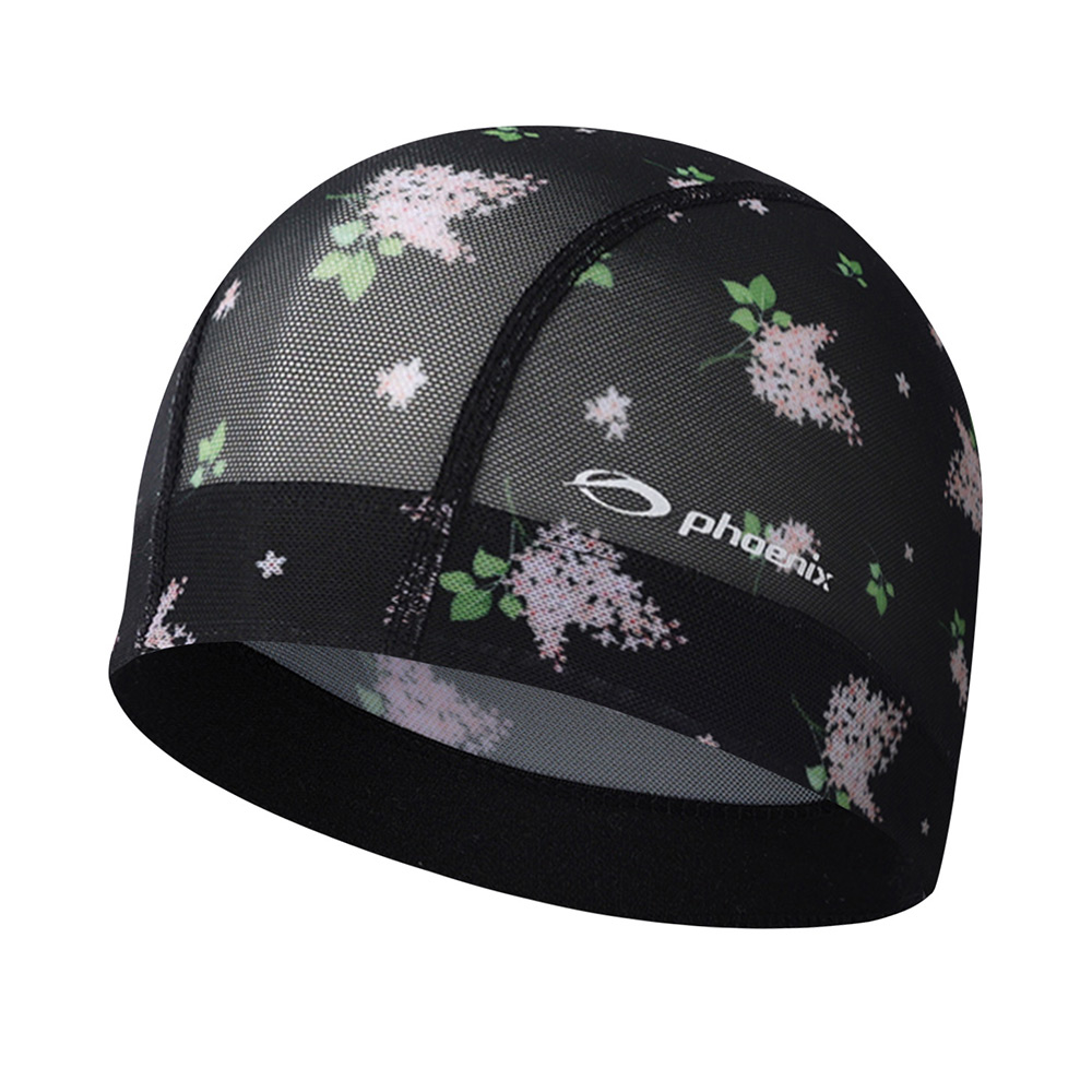 PHOENIX ライラック メッシュキャップ スイムキャップ ブラック [PCM-02-LILAC(BLK)]