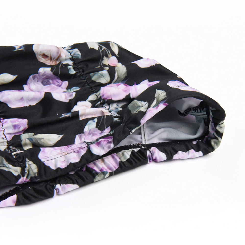 PHOENIX Peony Water Aerobics Spandex Swim Cap black [PCN-03-PEONY(BLK)] 디테일