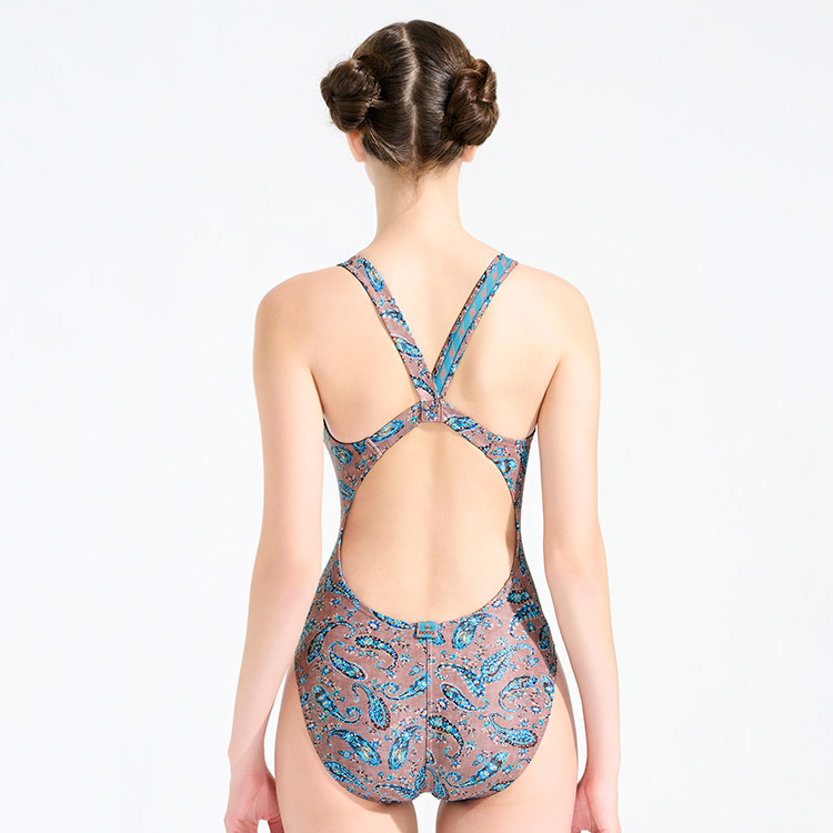 723 Mid V-Back Swimsuit Mocha Cafe Isley