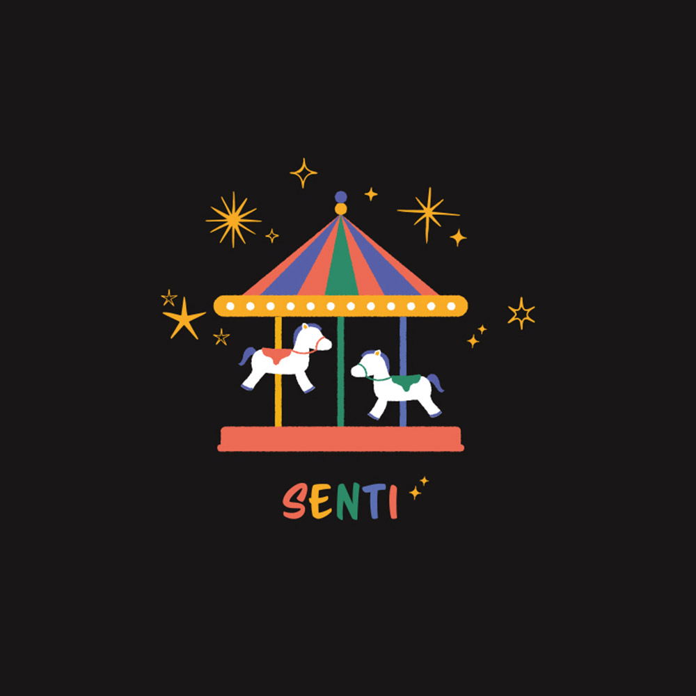 센티 메리고라운드 실리콘수모 블랙 [SC-2604] 디테일