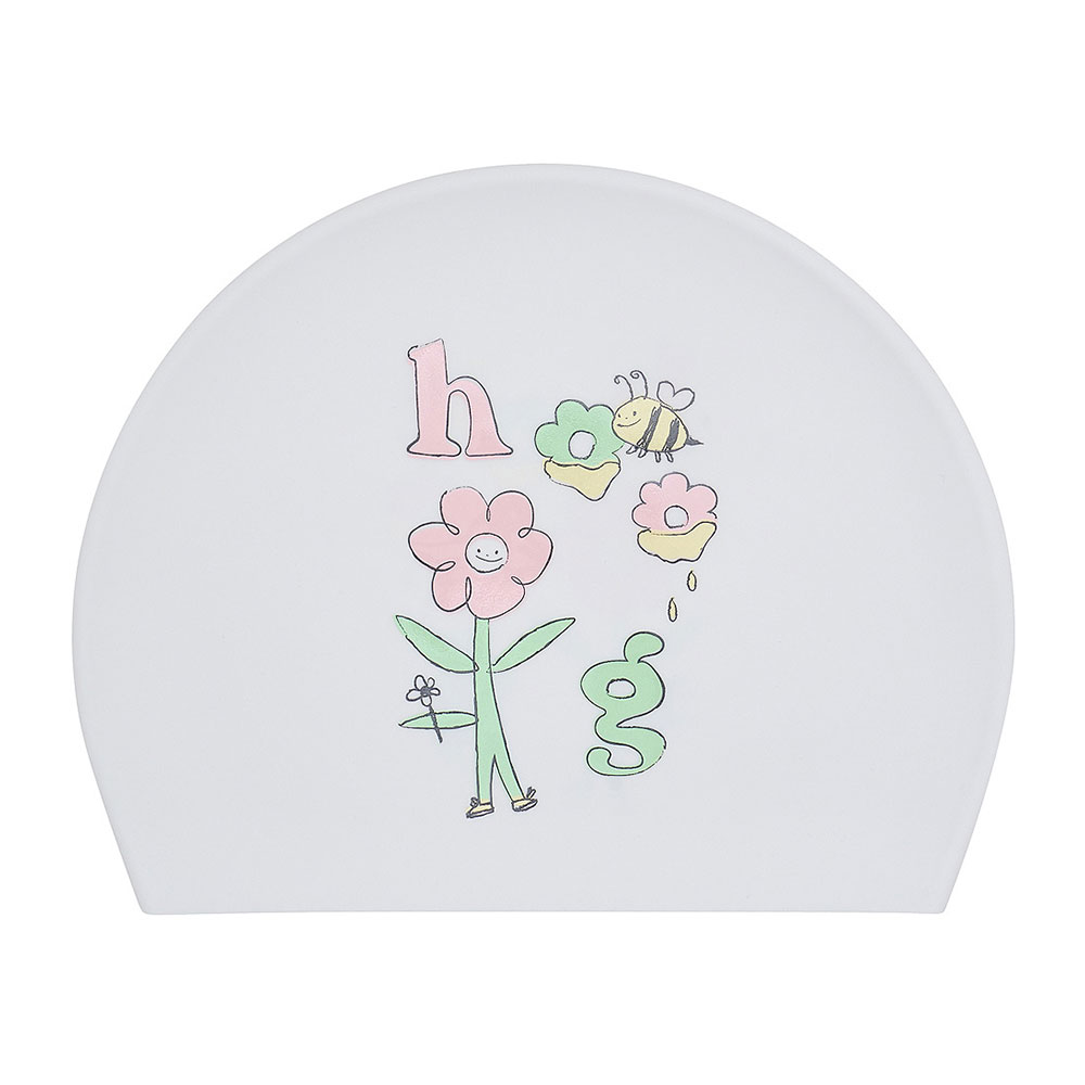 HOOG Honey Garden Silicone Swim Cap white [SSC810] 상품컷
