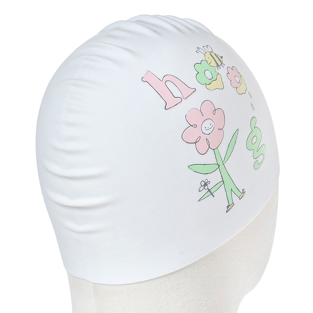 HOOG Honey Garden Silicone Swim Cap white [SSC810] 디테일