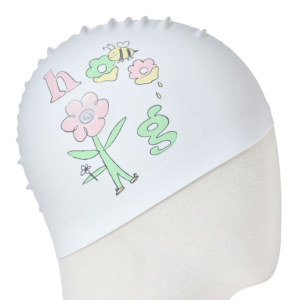 HOOG Honey Garden Silicone Swim Cap white [SSC810] 디테일