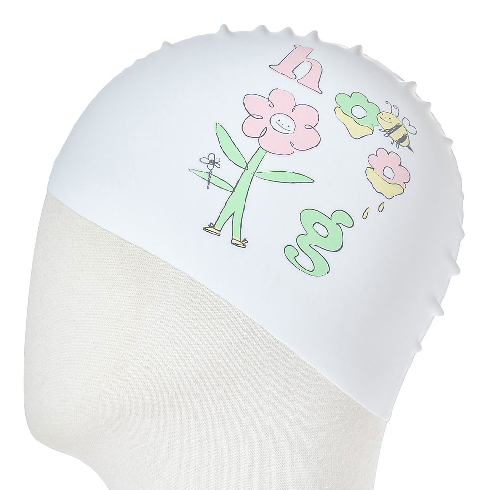 HOOG Honey Garden Silicone Swim Cap white [SSC810] 디테일