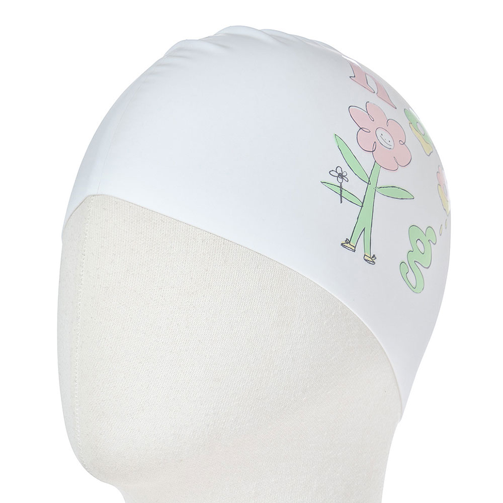 HOOG Honey Garden Silicone Swim Cap white [SSC810] 디테일