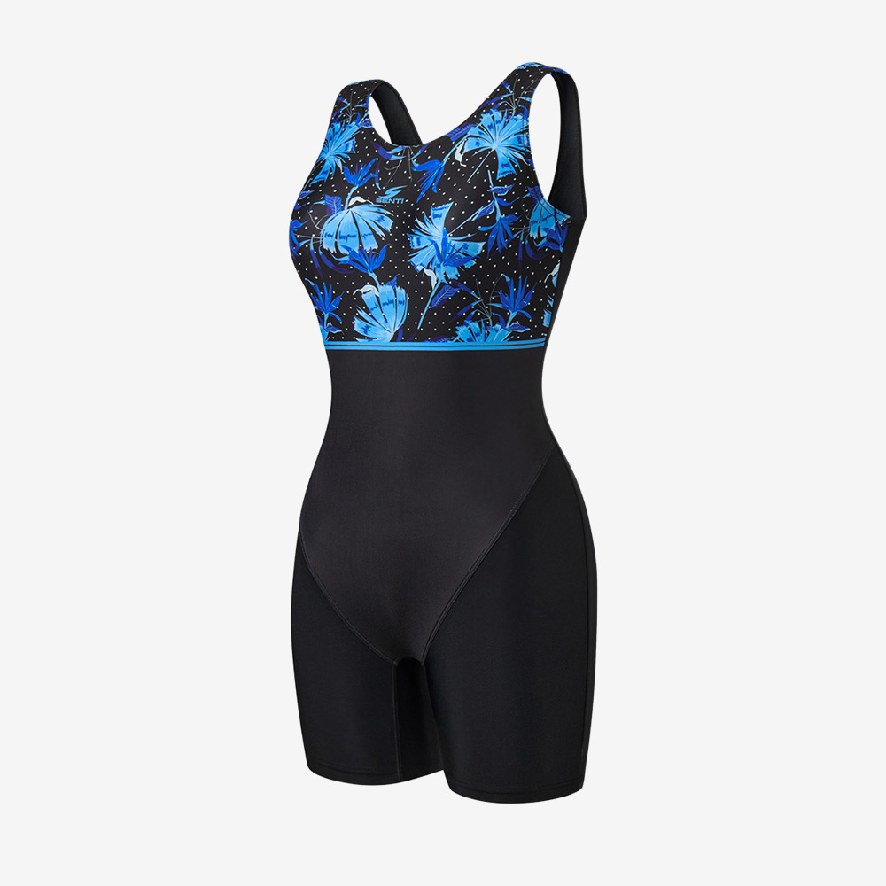 SENTI Airil Aqua aerobics Legsuit U-back Blue [WSA-26504 Women's]