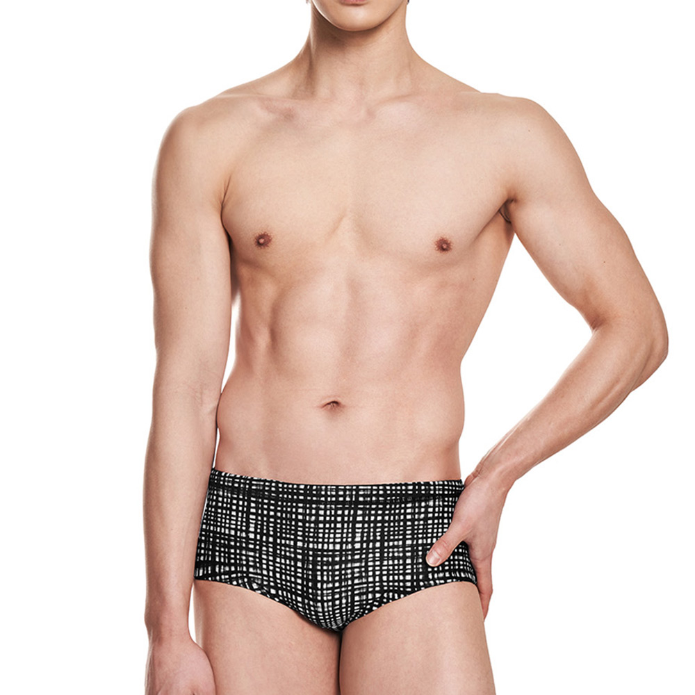 First Sequence Cheki Semi Square Leg Swimsuit black