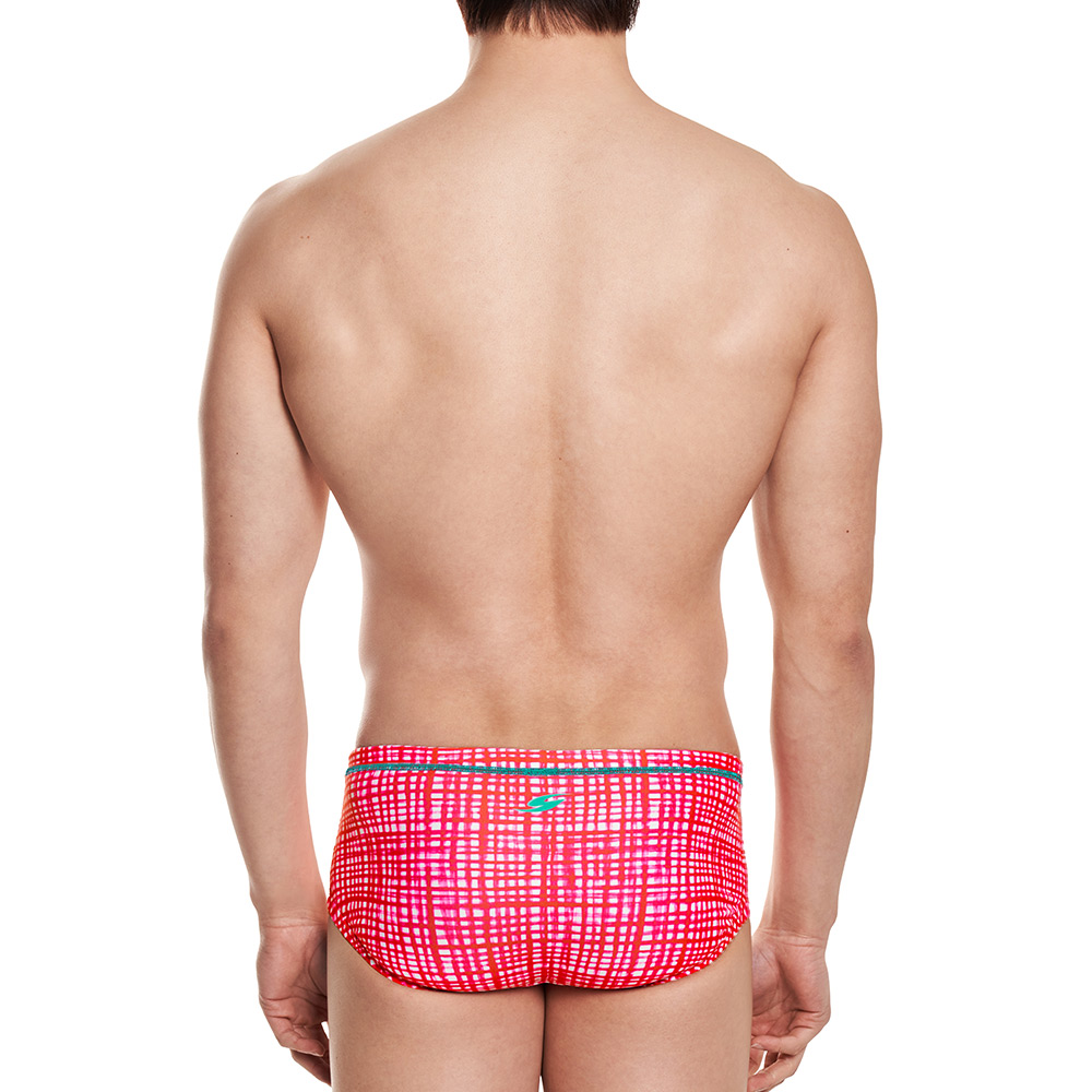 First Sequence Cheki Semi Square Leg Swimsuit Red