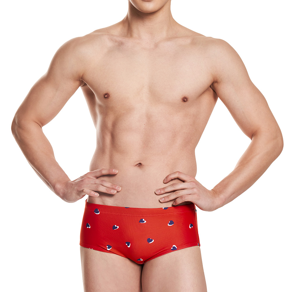SENTI First Sequence Popin Semi Square Leg Swimsuit Red [MSP-26405 Men's ]