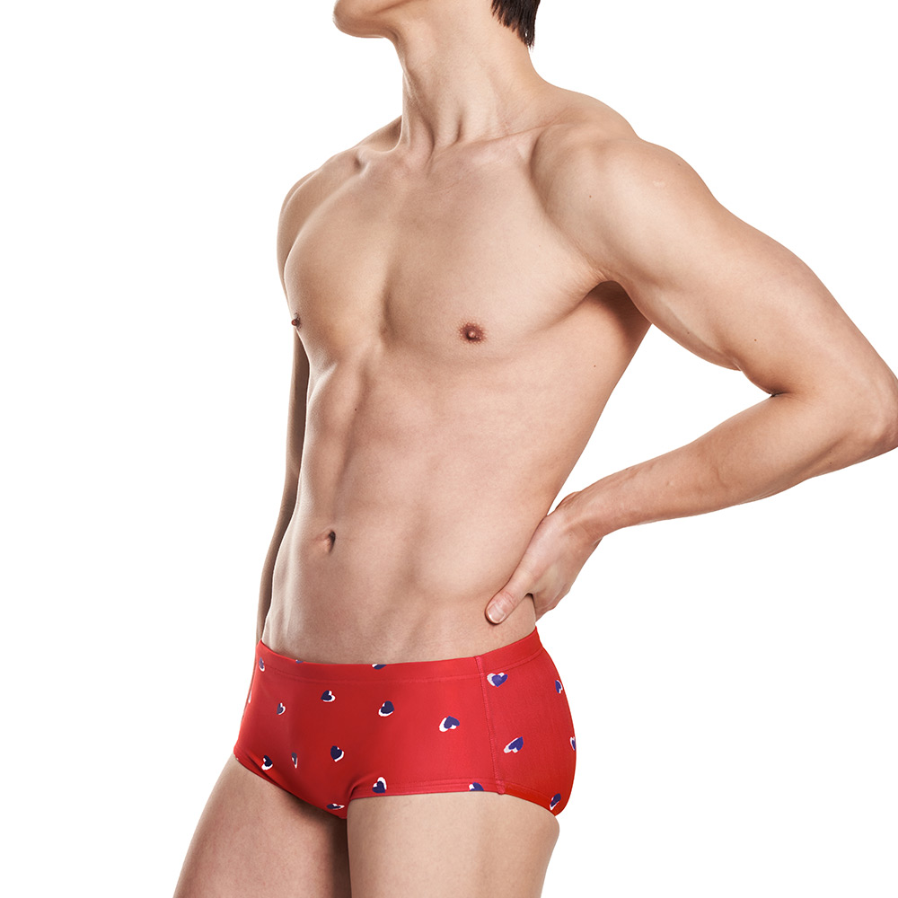 First Sequence Popin Semi Square Leg Swimsuit Red
