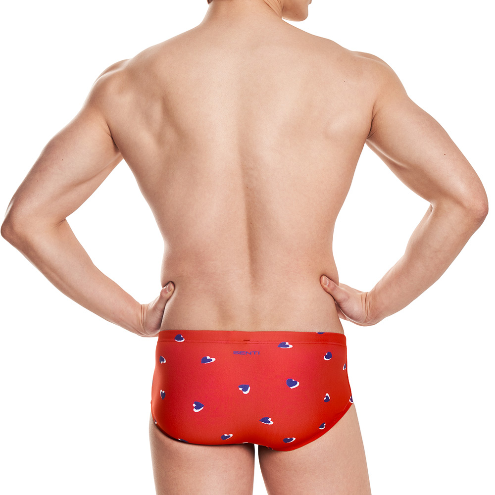 First Sequence Popin Semi Square Leg Swimsuit Red