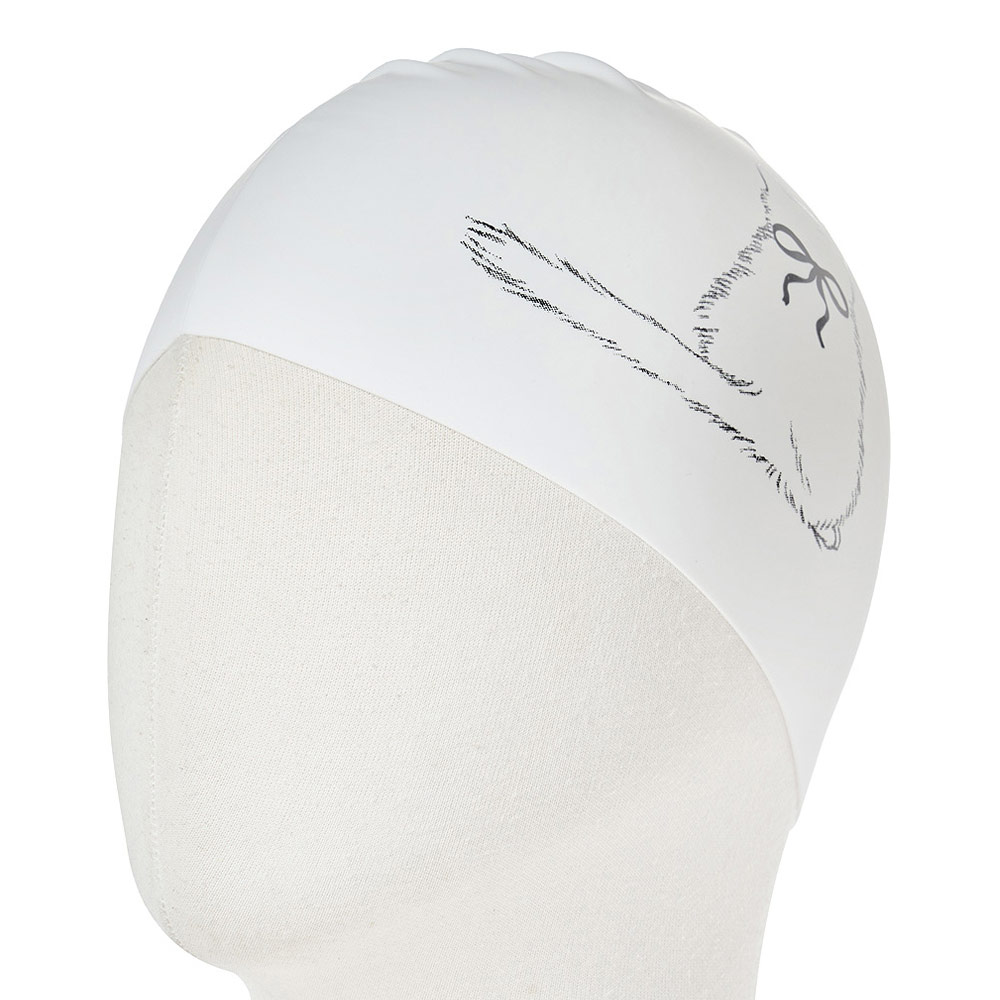 HOOG Ribbon Cat Silicone Swim Cap white [SSC839] 디테일