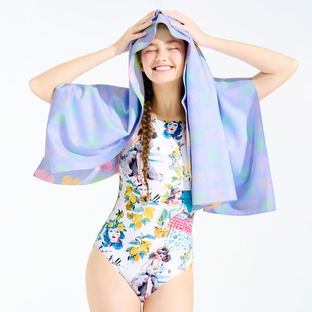 HOOG Secret Garden bath Swim towel Pastel Bloom [TW128] 디테일