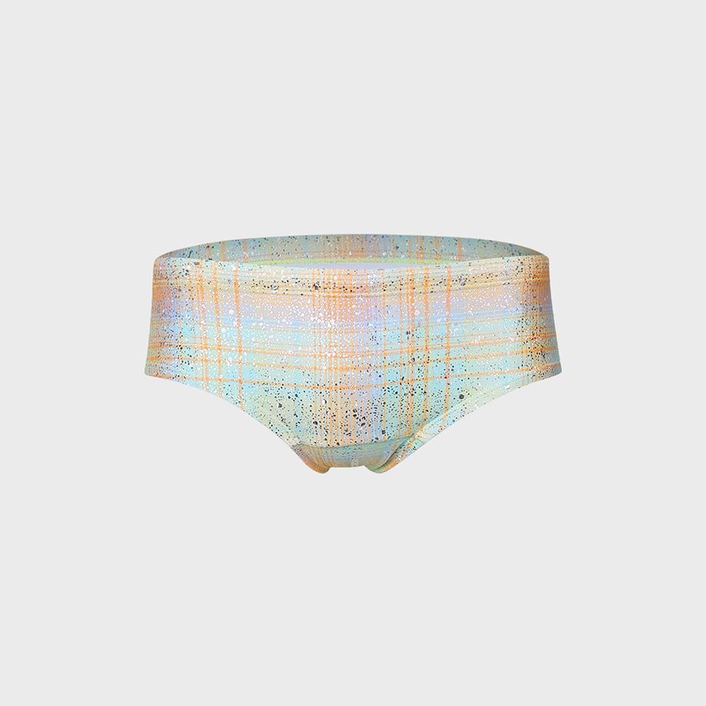 LEMANGO Armonié check Square Leg Swimsuit Yellow [LSMBR16355691 Men's ] 디테일