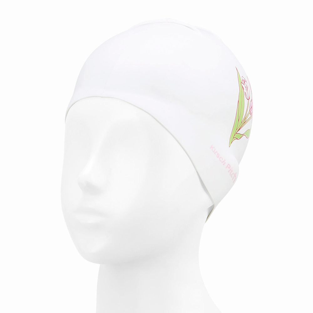 KITSCH PITCH Bouquet Rose Silicone Swim Cap white [KG1USC007] 디테일