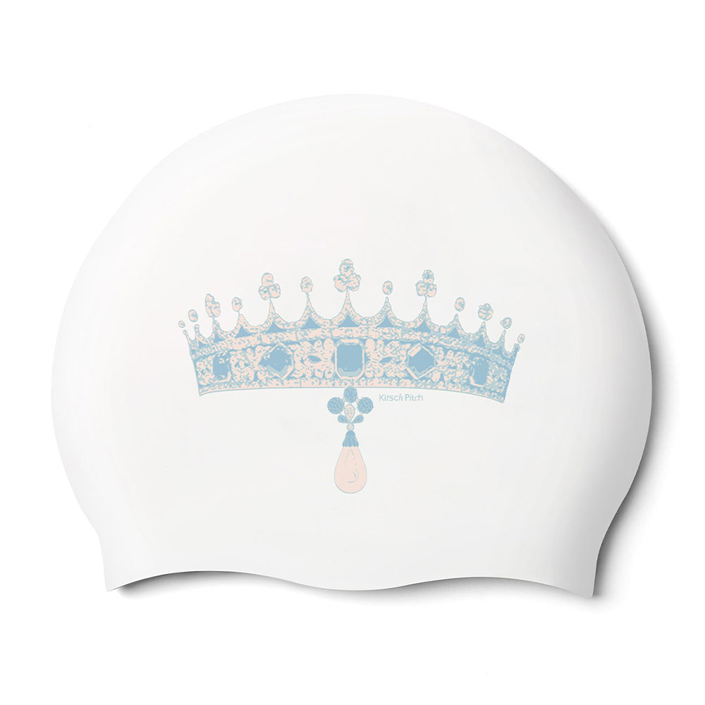 KITSCH PITCH Maribel T-ara Silicone Swim Cap Blue [KG1USC012] 상품컷