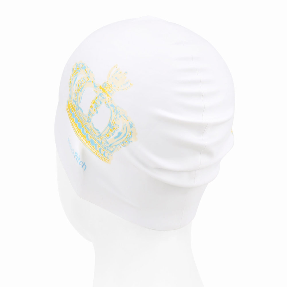 KITSCH PITCH pastel Majesty Silicone Swim Cap white [KG1USC011] 디테일