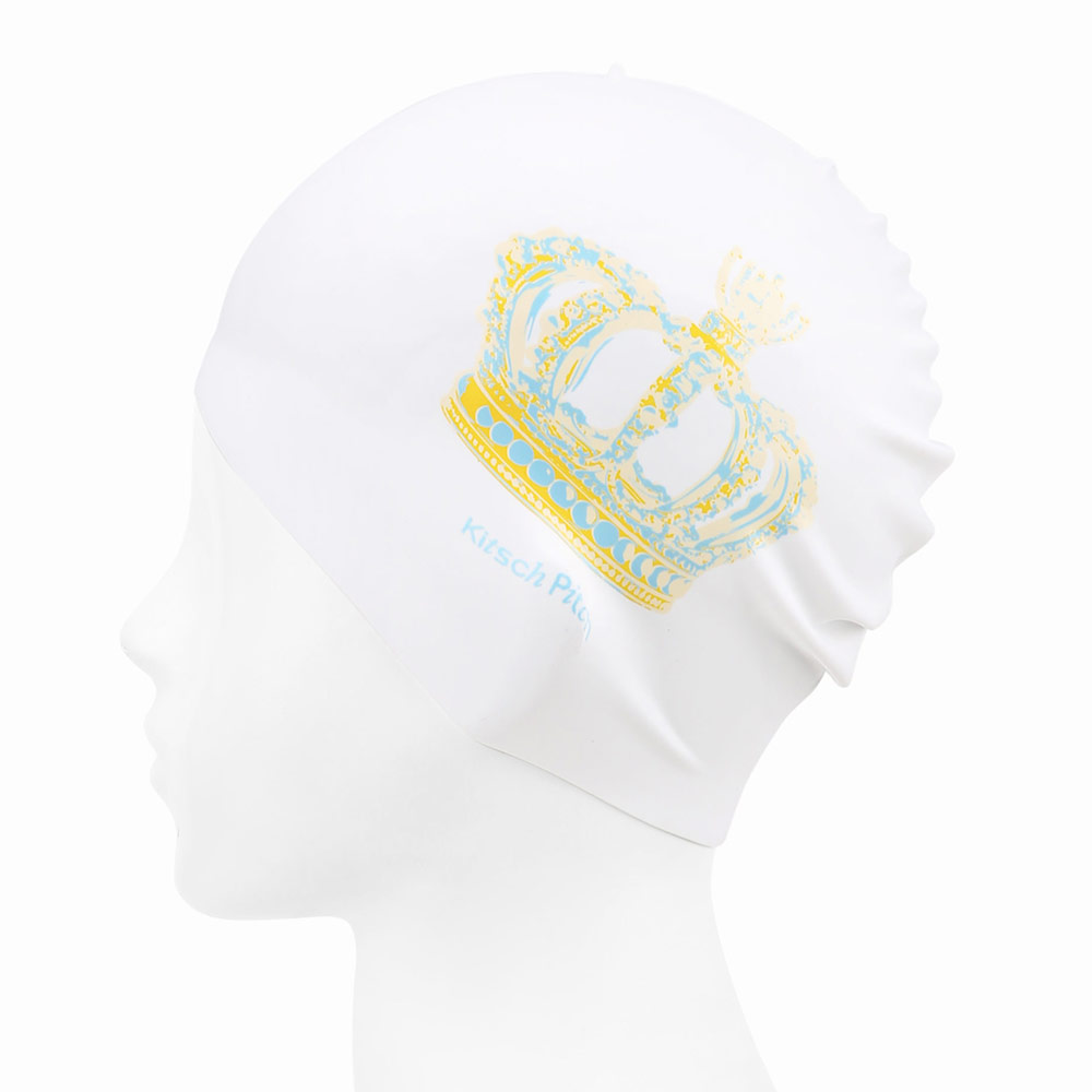 KITSCH PITCH pastel Majesty Silicone Swim Cap white [KG1USC011] 디테일