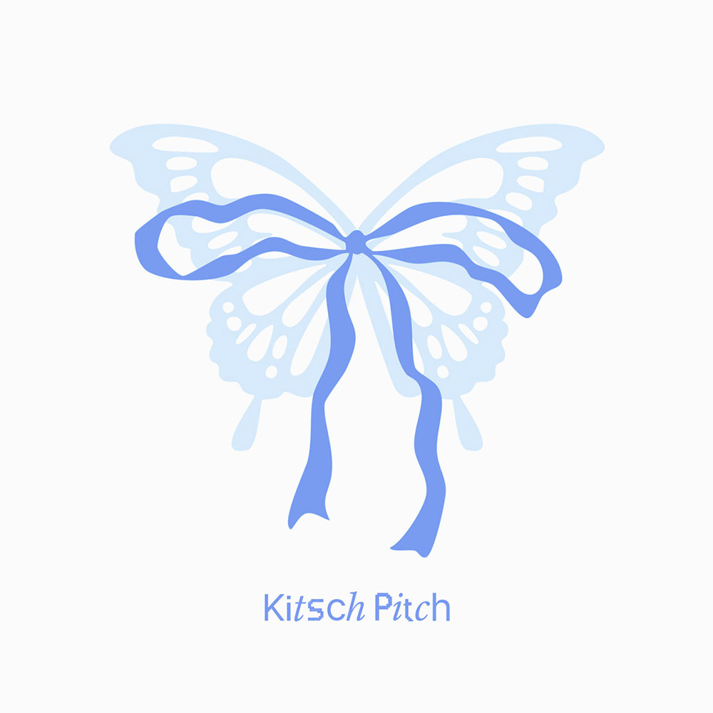 KITSCH PITCH Ribbon Fly Silicone Swim Cap Blue [KG1USC006] 디테일