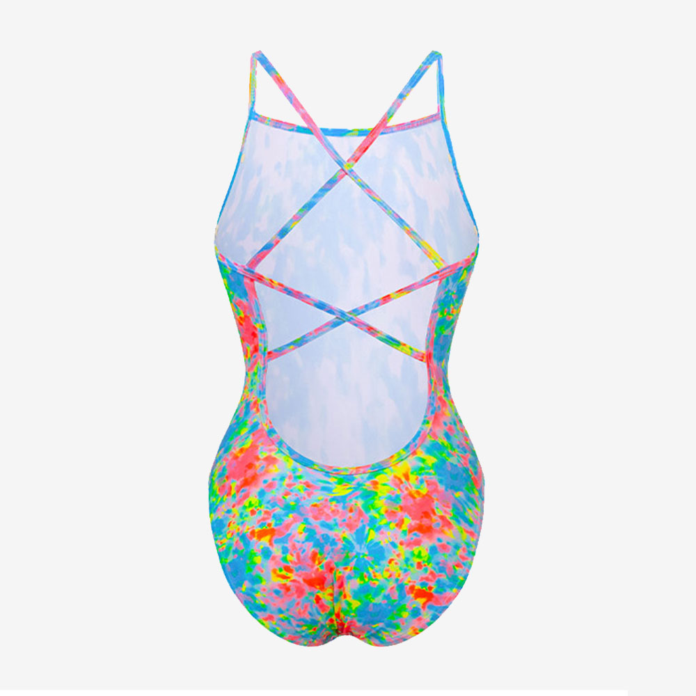 SENTI Sunburst Cross Back Swimsuit Blue [WSM-26912 Women's ] 디테일
