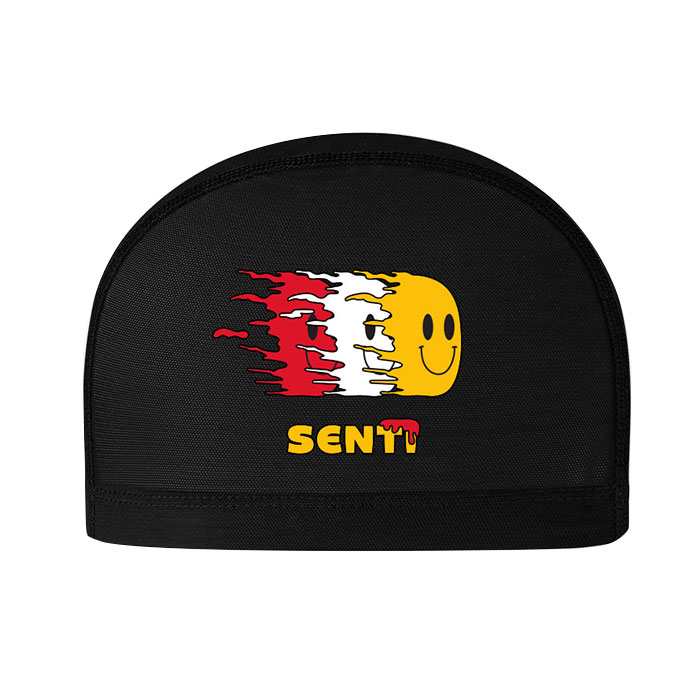 SENTI Smile Pack Mesh Swim Cap black [SC-M606] 디테일
