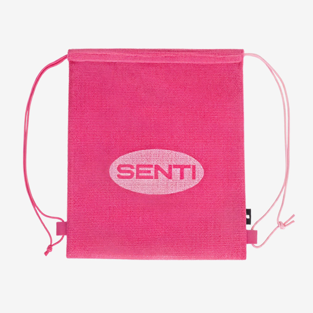 Mesh Swim Cap string Gym bag pink