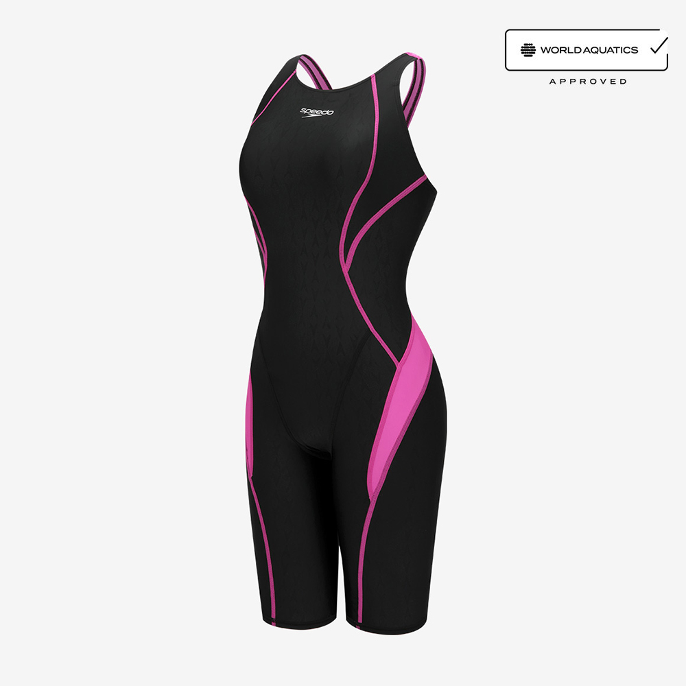 SPEEDO Flex Sigma reply mini Open Back Swimsuit black pink [SCW12604F(KP) FINA certification Women's ]