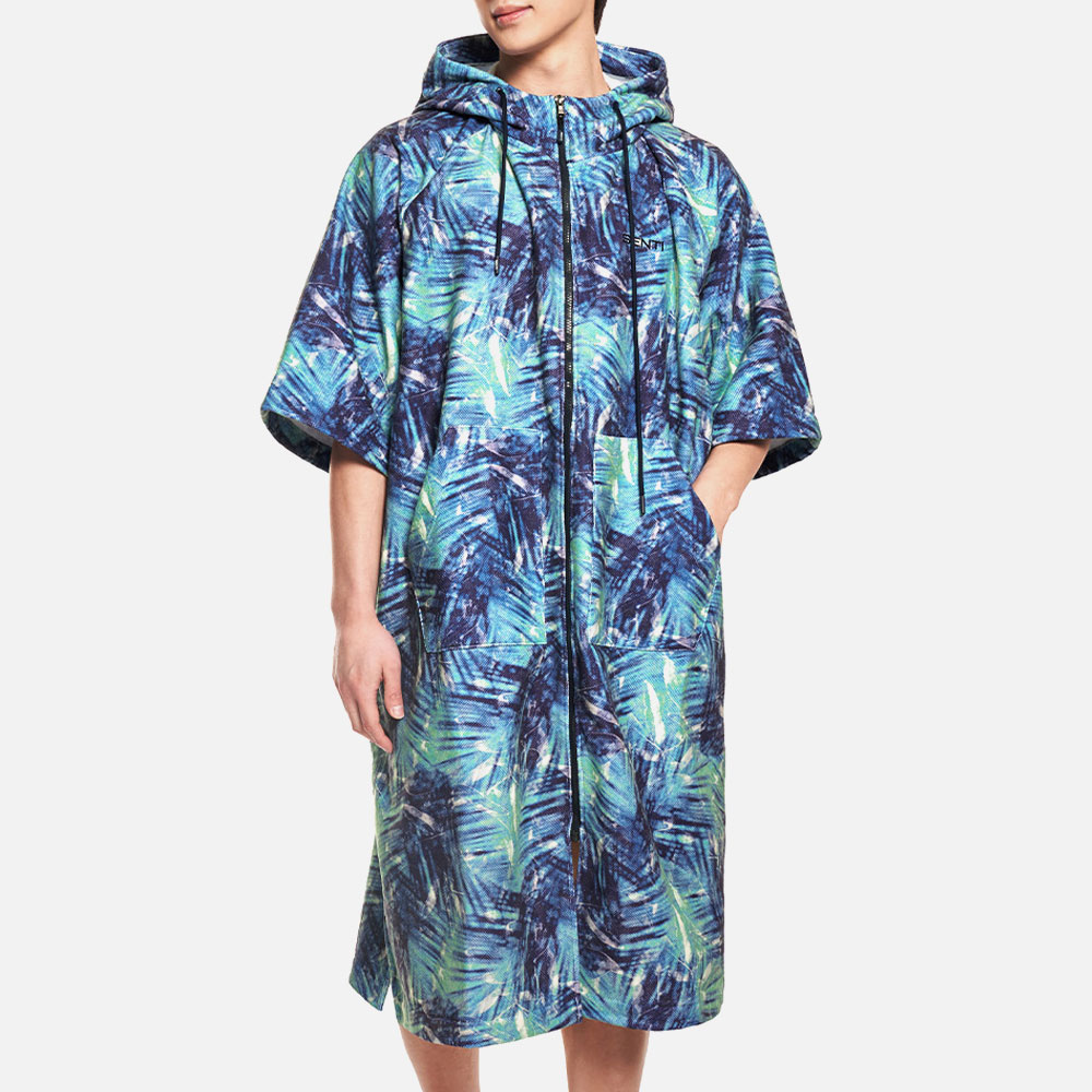 SENTI Palm Shade installment poncho Navy [SAW-PC14 Unisex Beachwear] 디테일
