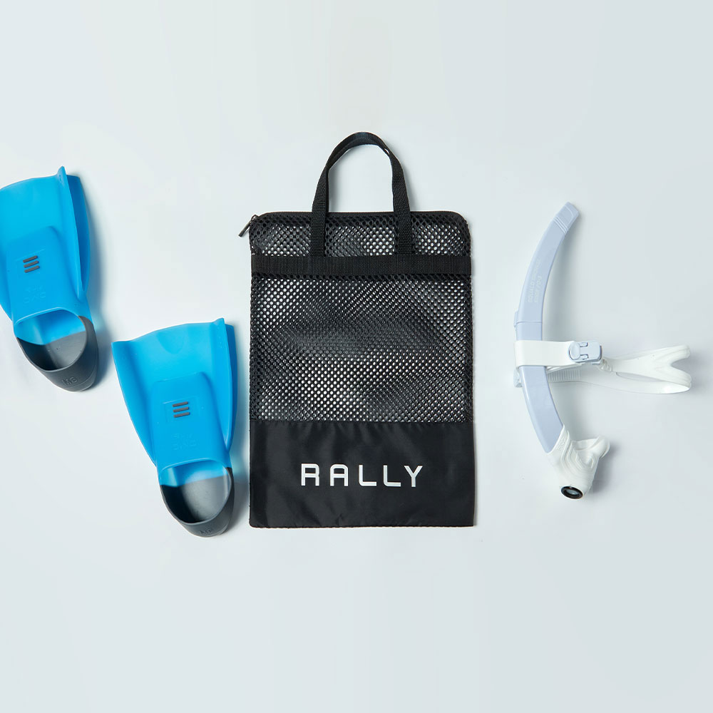 RALLY zipper formation Mesh Swim Cap mesh bag black [RRUB700(BLK) Swim bag] 디테일