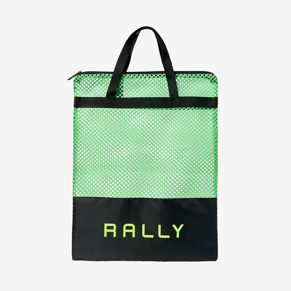RALLY ジッパー 大型 メッシュキャップ スイムキャップ メッシュバッグ ライム [RRUB700(LIM) スイミングバッグ] 상품컷