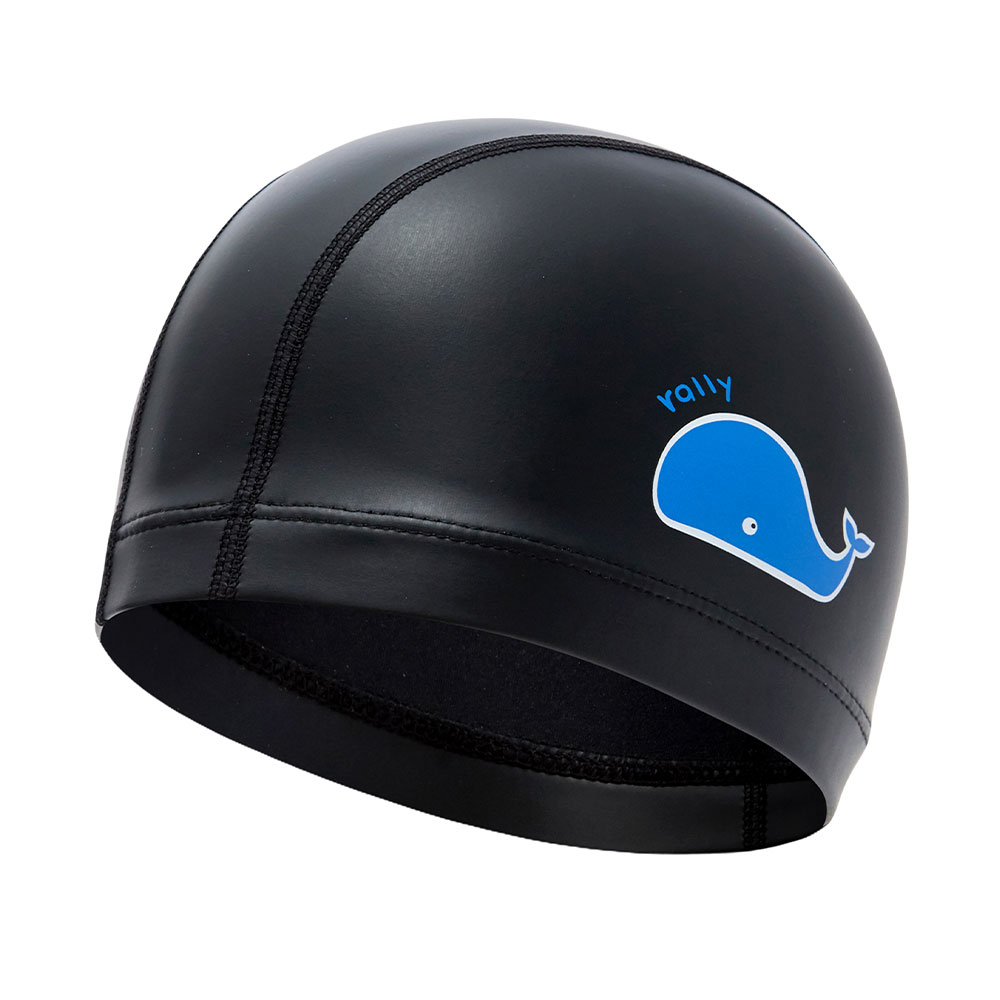 RALLY Kids wale PU Coating Swim Cap black [RRKC520(BLK)] 상품컷