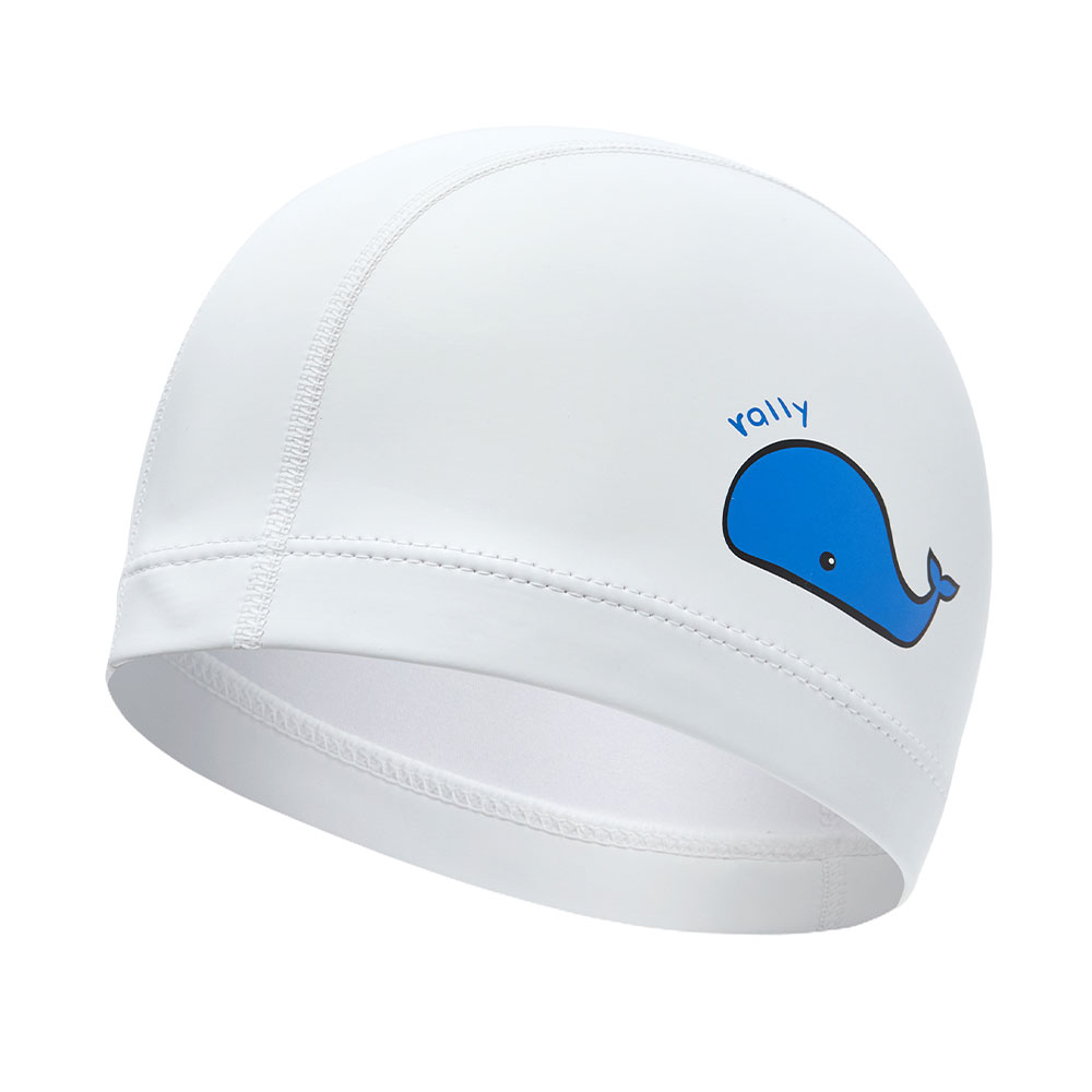 RALLY Kids wale PU Coating Swim Cap white [RRKC520(WHT)]
