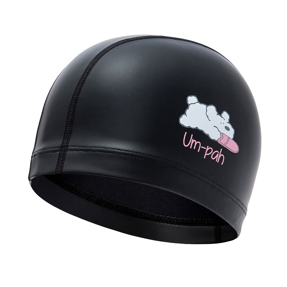 RALLY sound wave PU Coating Swim Cap black [RRUC518(BLK)]