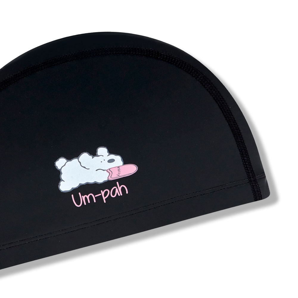 RALLY sound wave PU Coating Swim Cap black [RRUC518(BLK)] 디테일