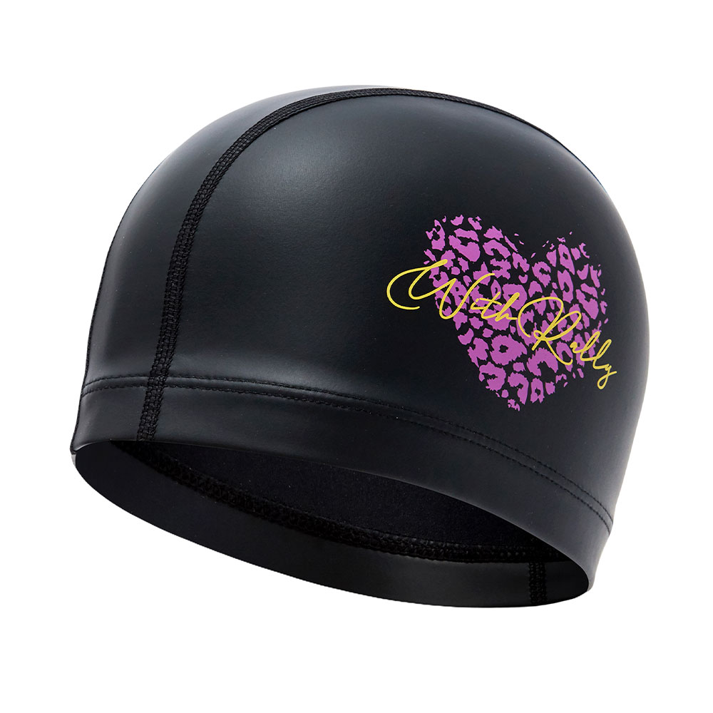 RALLY heart PU Coating Swim Cap black [RRUC512(BLK)] 상품컷