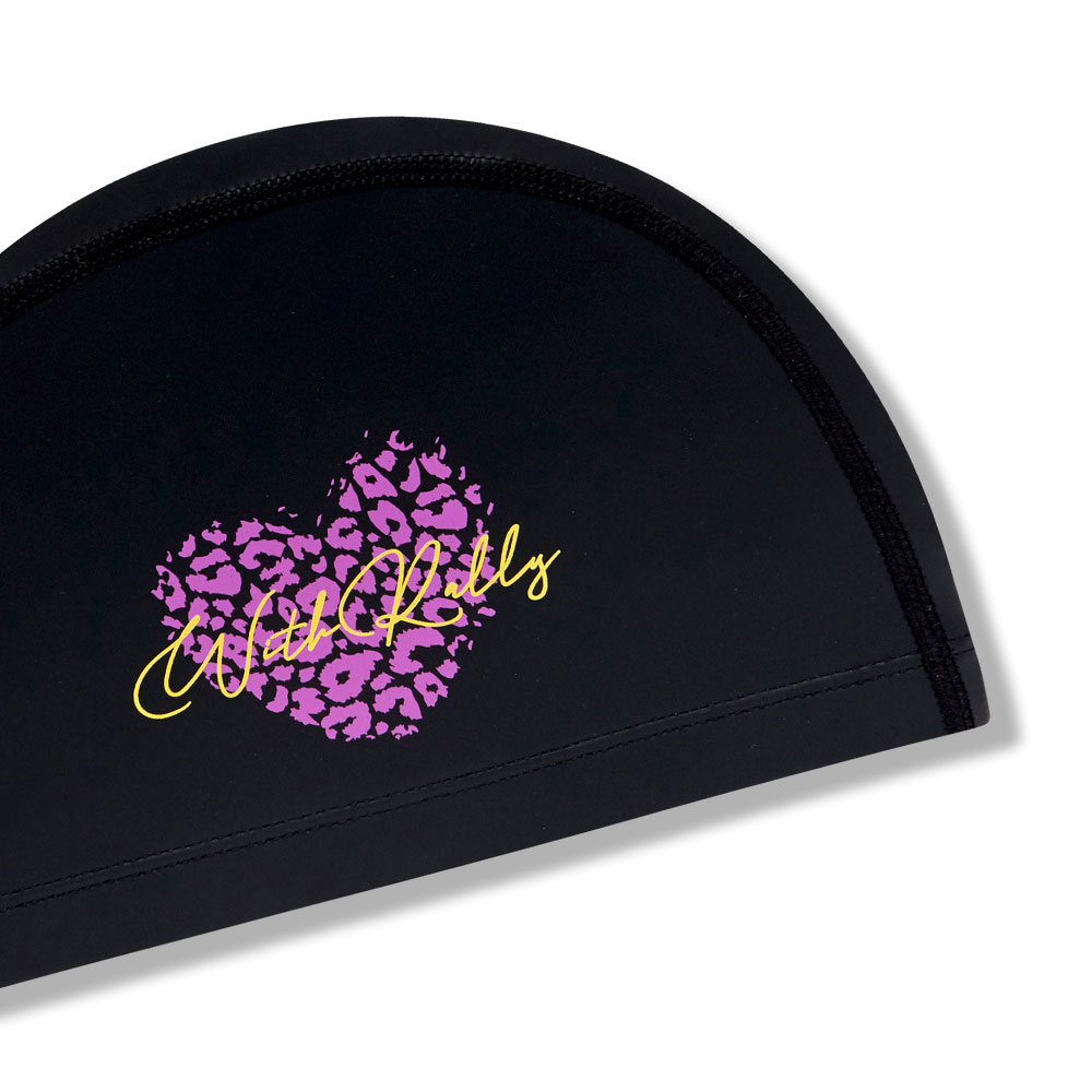 RALLY heart PU Coating Swim Cap black [RRUC512(BLK)] 디테일