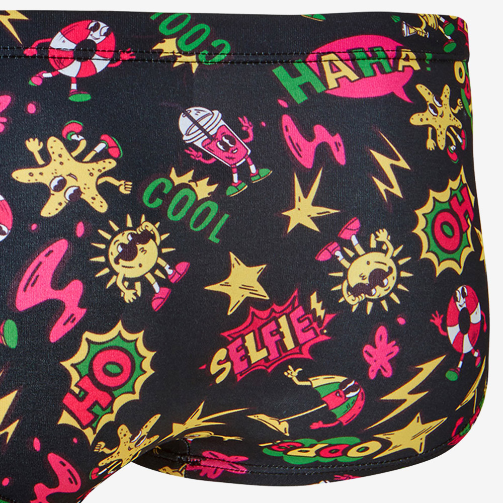 RALLY Summer Cartoon briefs Square Leg Swimsuit Training black [RSMR450 Men's ] 디테일