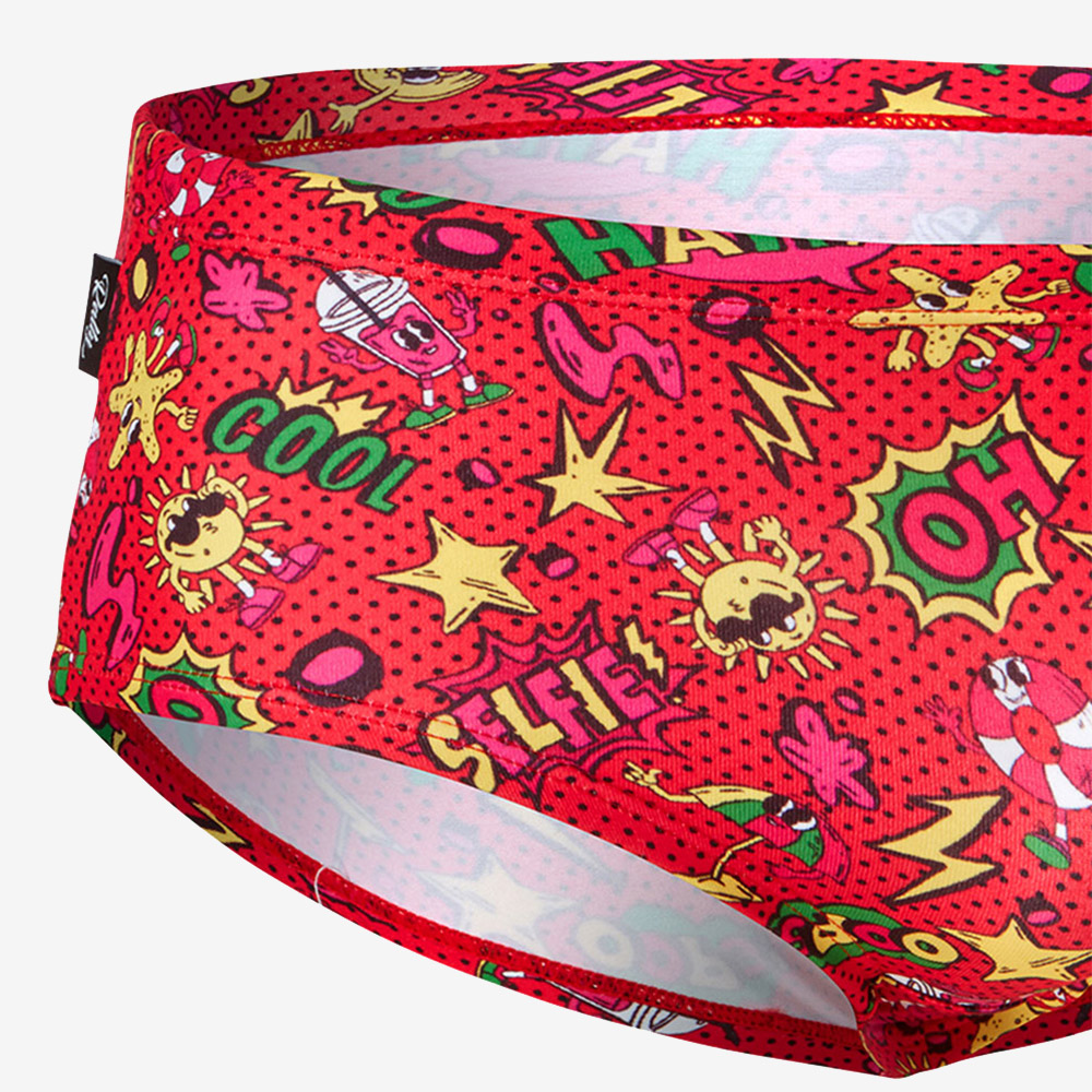 RALLY Summer Cartoon briefs Square Leg Swimsuit Training Red [RSMR451 Men's ] 디테일
