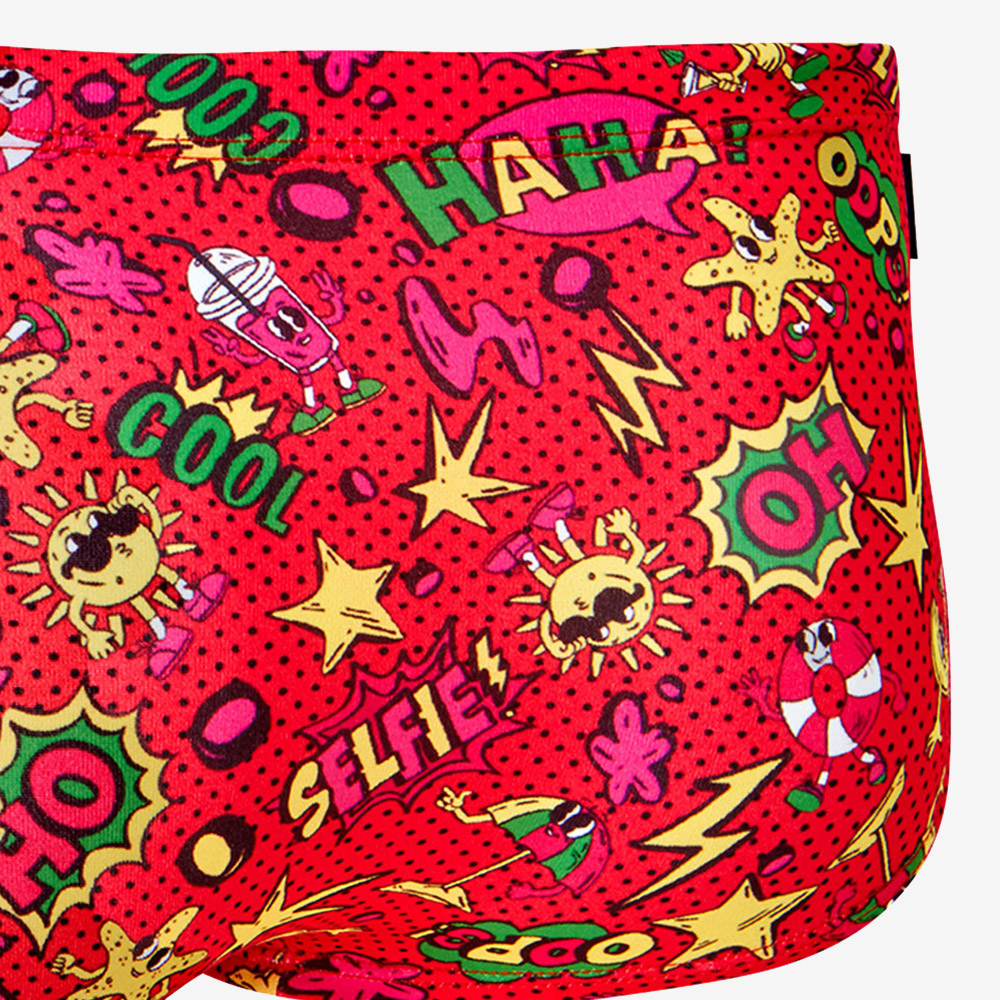 RALLY Summer Cartoon briefs Square Leg Swimsuit Training Red [RSMR451 Men's ] 디테일