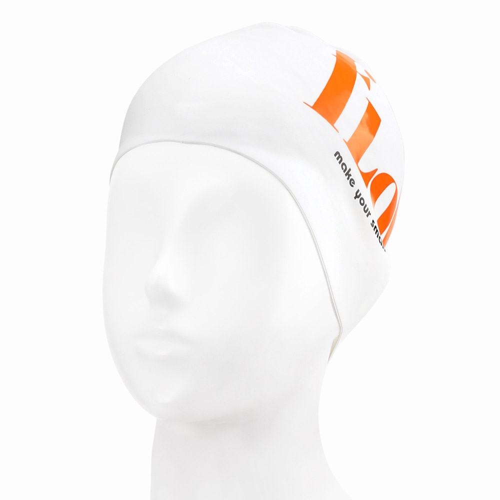 SWAVE Lettering Flow Silicone Swim Cap orange [SG1USC013] 디테일