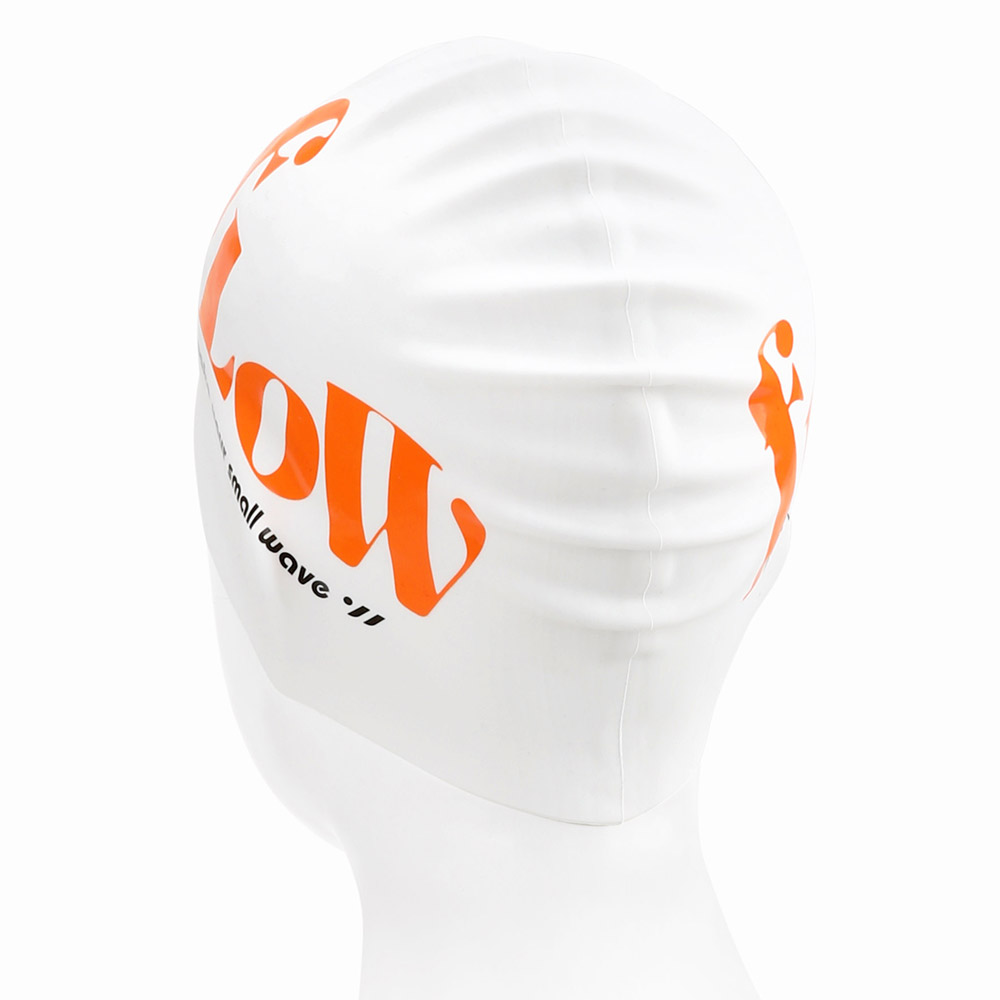 SWAVE Lettering Flow Silicone Swim Cap orange [SG1USC013] 디테일