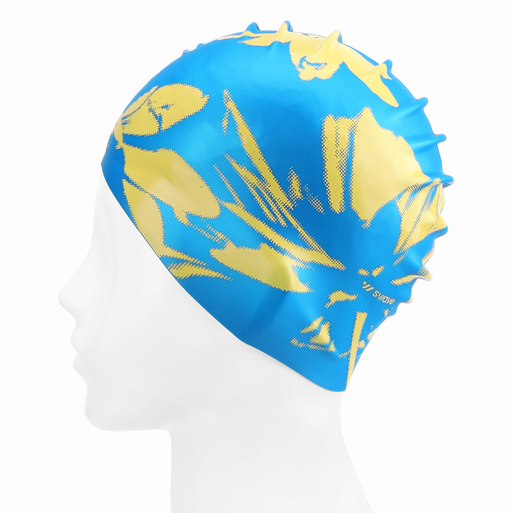 SWAVE Dotcent Silicone Swim Cap Yellow [SG1USC021] 디테일
