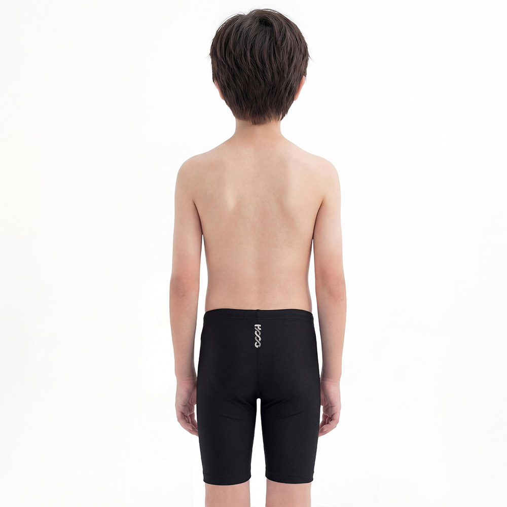 キッズ ベーシック パート5 競泳水着 ブラックビッグロゴ