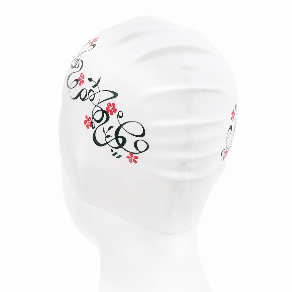 SWAVE Flower Flow Silicone Swim Cap Red [SG1USC018] 디테일