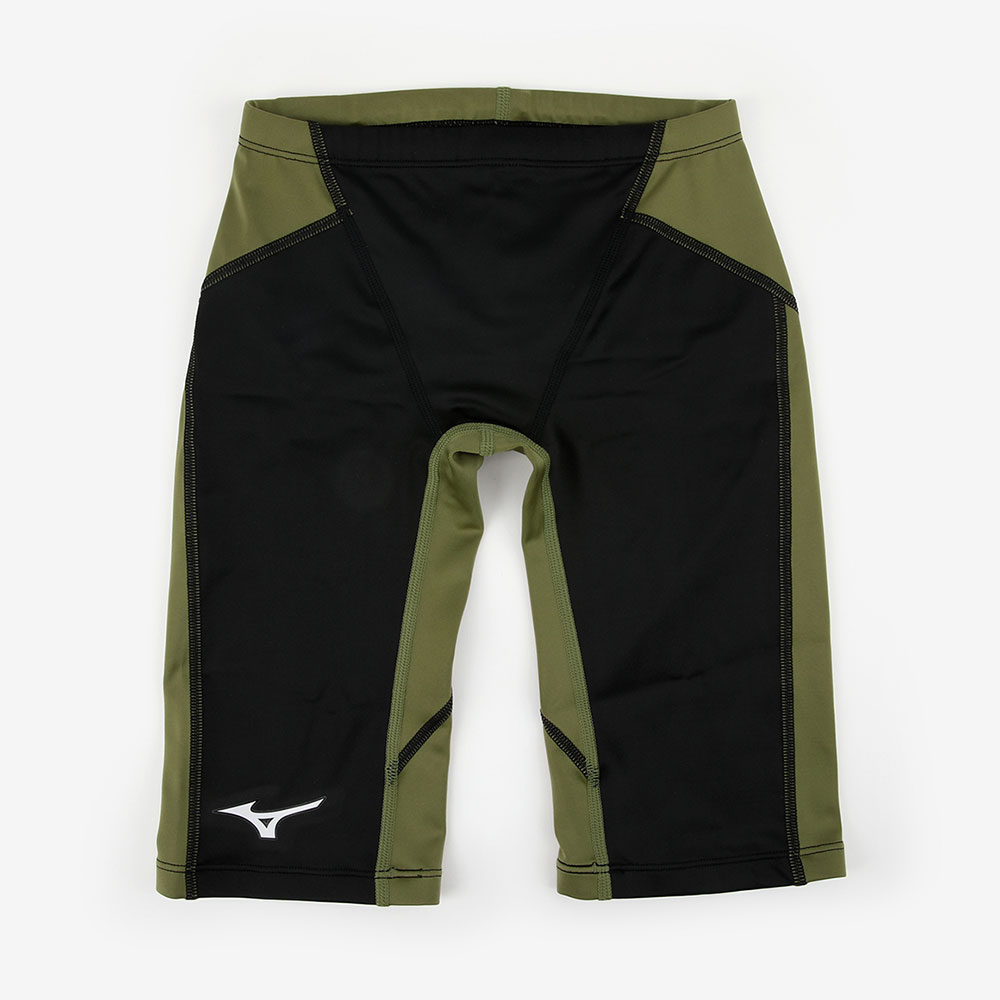 MIZUNO GX ソニックストリーム ステッチ ハーフスパッツ ブラックオリーブ [N2MBC52093 FINA 承認 メンズ] 디테일