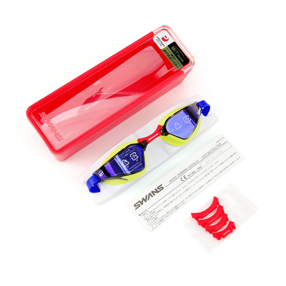 SWANS Valkyrie Premium Antifog MIT Mirrored Goggles Smoke Blue [SR-72M MIT PAF(SMBL) World Aquatics Approved] 디테일