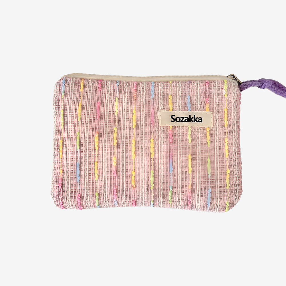 TAPONY Inner bag Quilting pouch light pink