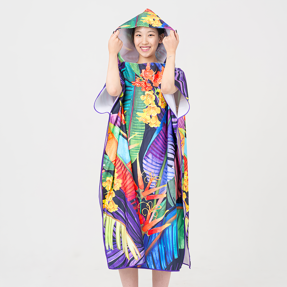 TAPONY installment poncho Tropical