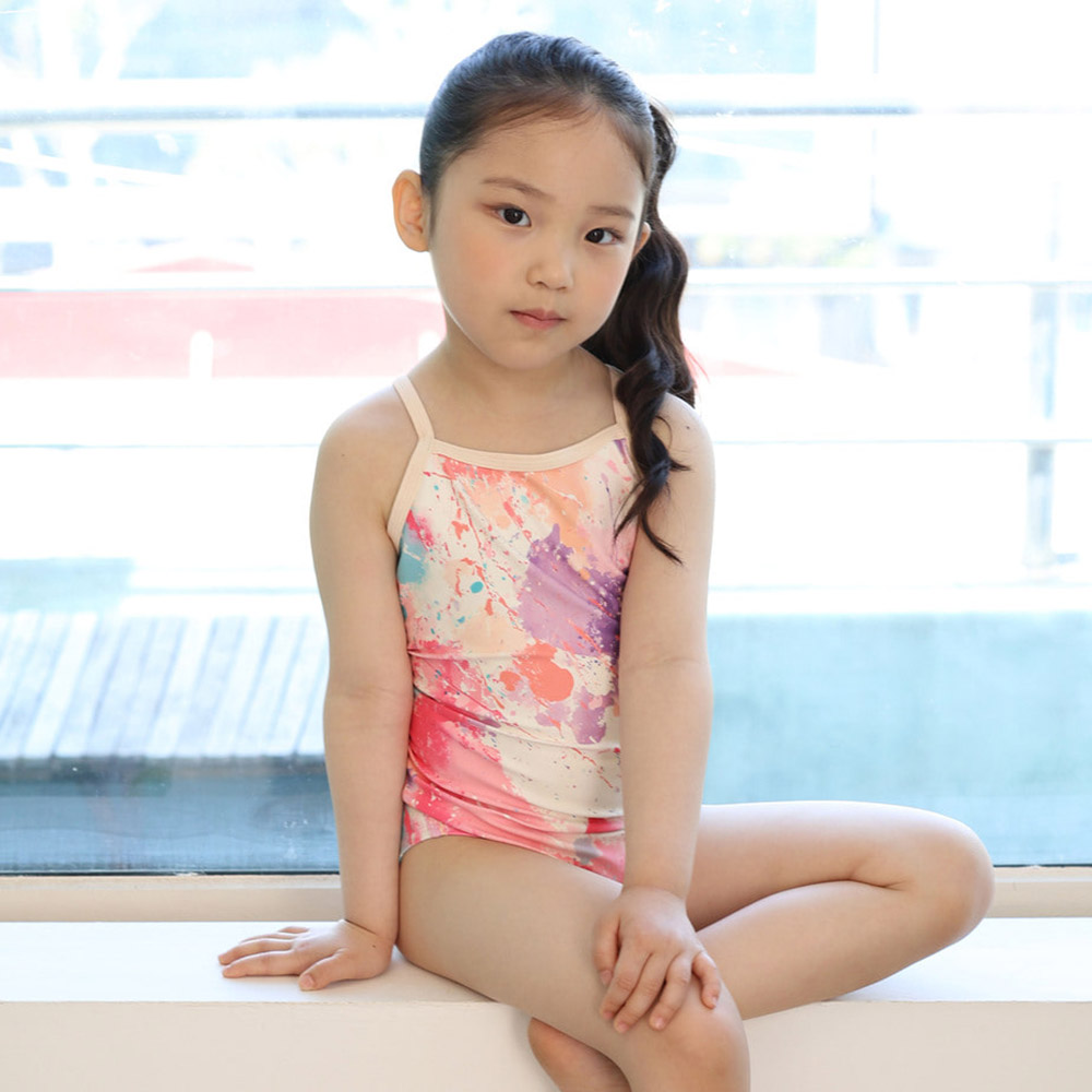 LEMANGO Kids Provence Open Back Swimsuit beige [LSGON10006743 Girls' Swimwear] 디테일