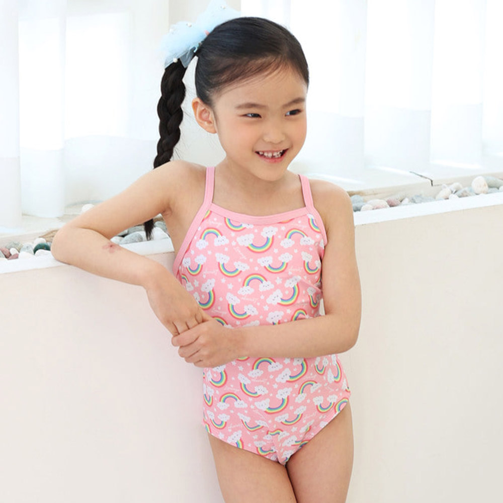 LEMANGO キッズ 虹 シャベット Open バック 水着 ピンク [LSGON10006747 女の子水着] 디테일